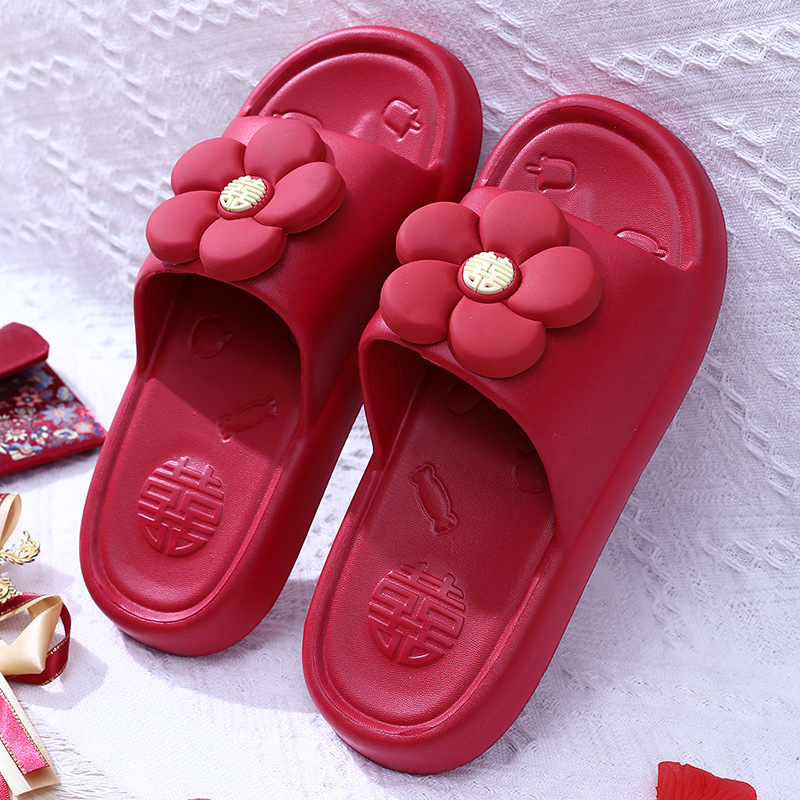 Vjenčane papuče za parove — flip-flop stil s EVA potplatom, gornji dio od lana, prozračne i protuklizne