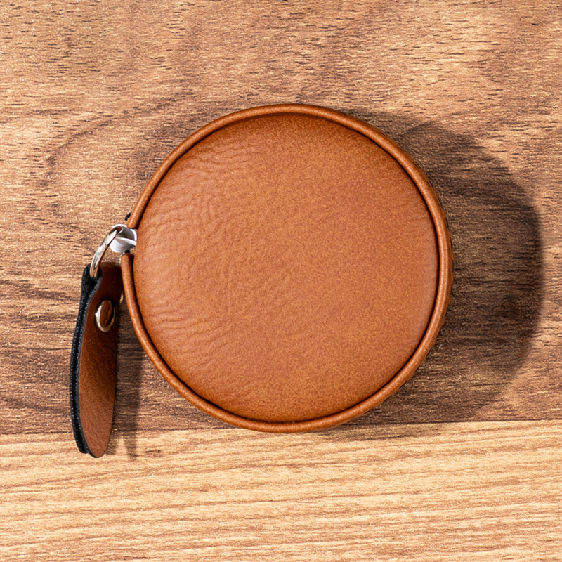 PU kožna mjernа traka s automatskim povlačenjem, graviranje moguće, prijenosna, raspon mjerenja 0-150 cm