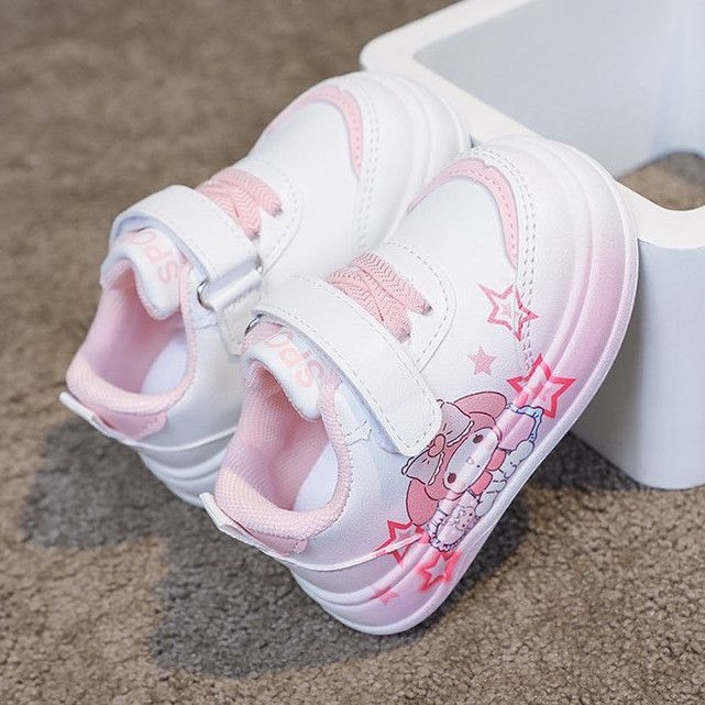 Dječje tenisice Cartoon za hodanje - gornji dio od mikrovlakna kože, vodonepropusne i protuklizne, cartoon uzorak, stil princeza, za uzrast 1–3 godine