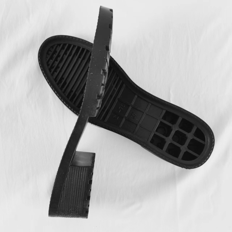 Ženski potplat za cipele sa srednjim petom — gumeni potplat, model K76, protuklizni, stil: kožna podloga, pogodna za kožne, casual, tople i radne cipele