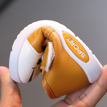 Dječje cipele za hodanje 1–3 godina – gornji dio umjetna koža, crtani uzorak, plastična potplat