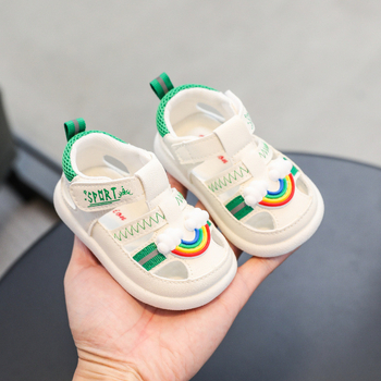 Ljetne cipele za djecu od 12 do 36 mjeseci, prozračni mikrovlaknasti gornji dio, antislip potplat, Velcro zatvarač, crtani stil