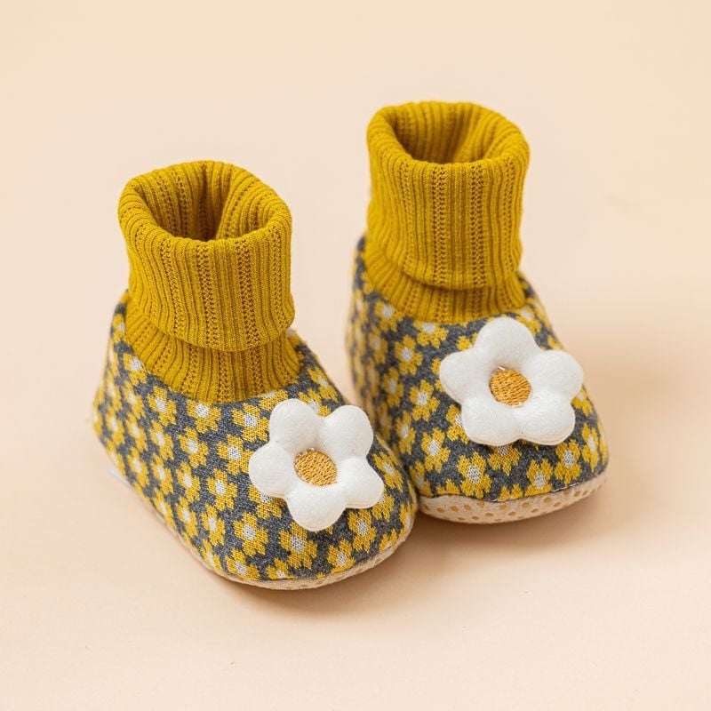 Pantofi pentru bebeluși cu talpă moale, pentru fetițe, talpă PVC, partea superioară din bumbac, vârsta 6–12 luni, model desen animat