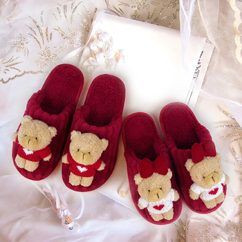 Kućne papuče s gornjim dijelom od corduroya i PVC sole, pojačane za toplinu (Debljina potplata 1,5–3,5 cm; Unisex; Zima–Jesen)