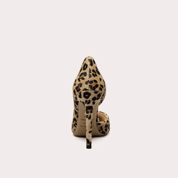 ZA2024 Ženske sandale s leopard uzorkom, oštar nos, otvorena stražnja strana, uska štikla