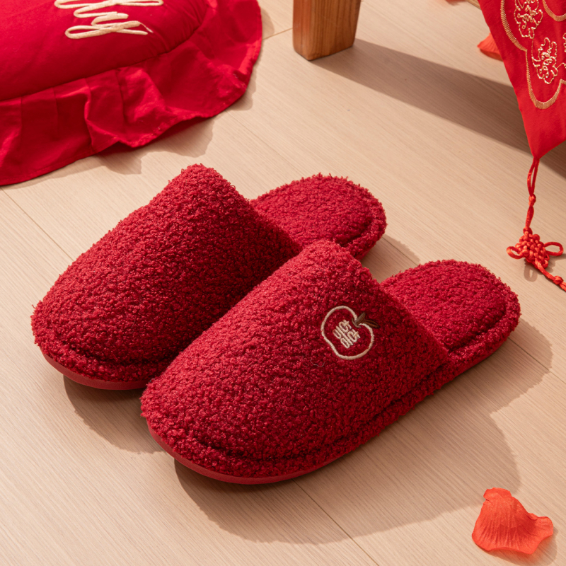 Unisex papuče od nubuka za unutarnju upotrebu, PVC đon, zima, protuklizne, tople, za parove