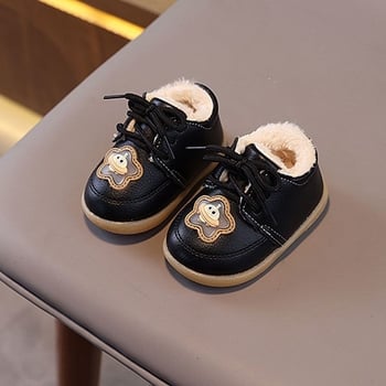 Téli hócipők kisgyerekeknek (1–3 év) - műbőr felsőrész, műanyag talp, csúszásmentes, karikatúra mintázat