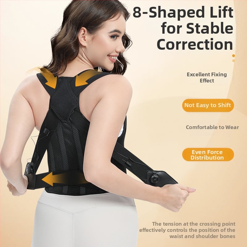 Колан за корекция на стойката – унисекс, с регулируем копче, опора за гръб и рамене, коректор на позата