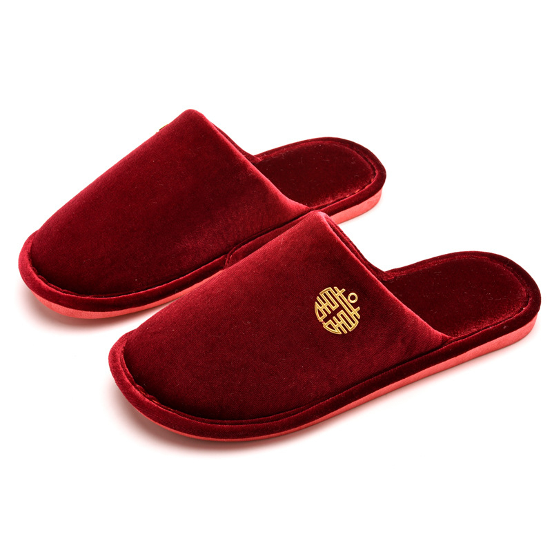 Vjenčane papuče, unisex dizajn, PVC potplata, gornji dio od umjetnog velura, šivana konstrukcija, pogodne za sve sezone