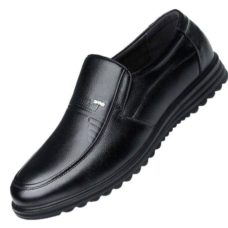 Unisex casual kožne cipele s gumenim potplatom, gornji dio od split kože, Velcro zatvaranje, poslovni stil