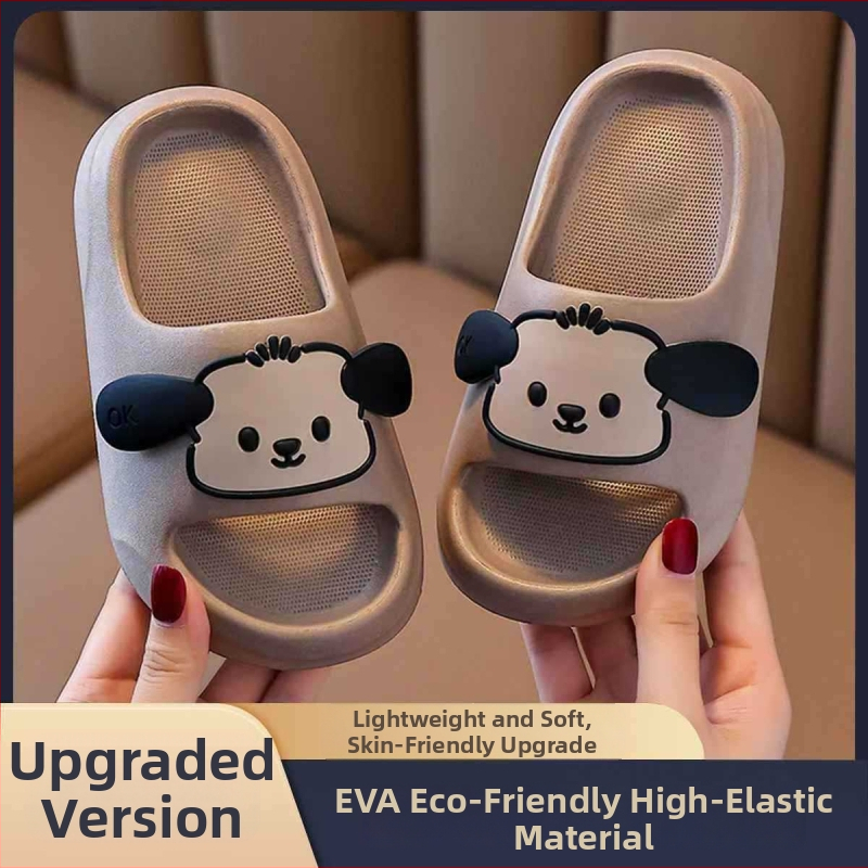 1–3 éves gyermekeknek mesefigurás papucs, beltéri csúszásmentes, nyári, vastag EVA talppal