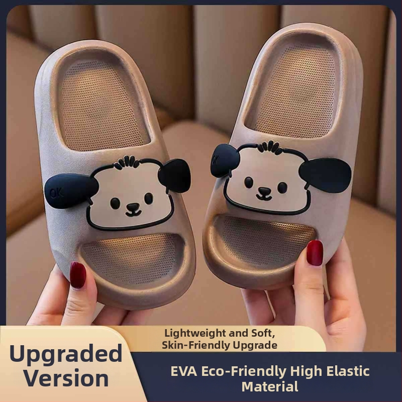 1–3 éves gyermekeknek mesefigurás papucs, beltéri csúszásmentes, nyári, vastag EVA talppal