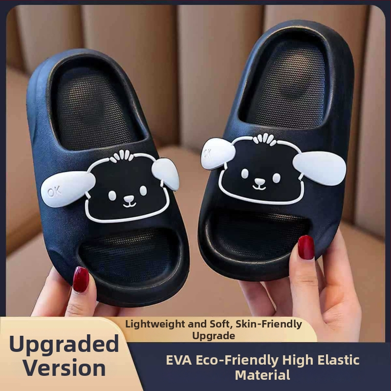 1–3 éves gyermekeknek mesefigurás papucs, beltéri csúszásmentes, nyári, vastag EVA talppal