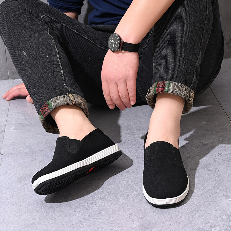 Uniszex vászoncipő, kerek orrú, alacsony szárú, rugalmas záródású, 1000 rétegű talppal mindennapi viselethez