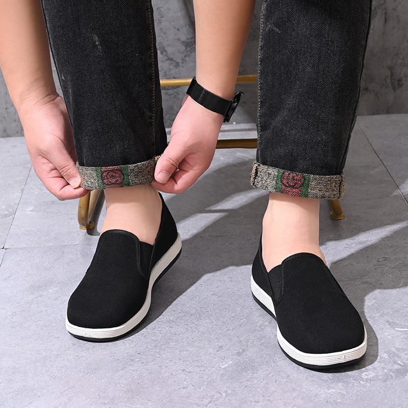 Uniszex vászoncipő, kerek orrú, alacsony szárú, rugalmas záródású, 1000 rétegű talppal mindennapi viselethez