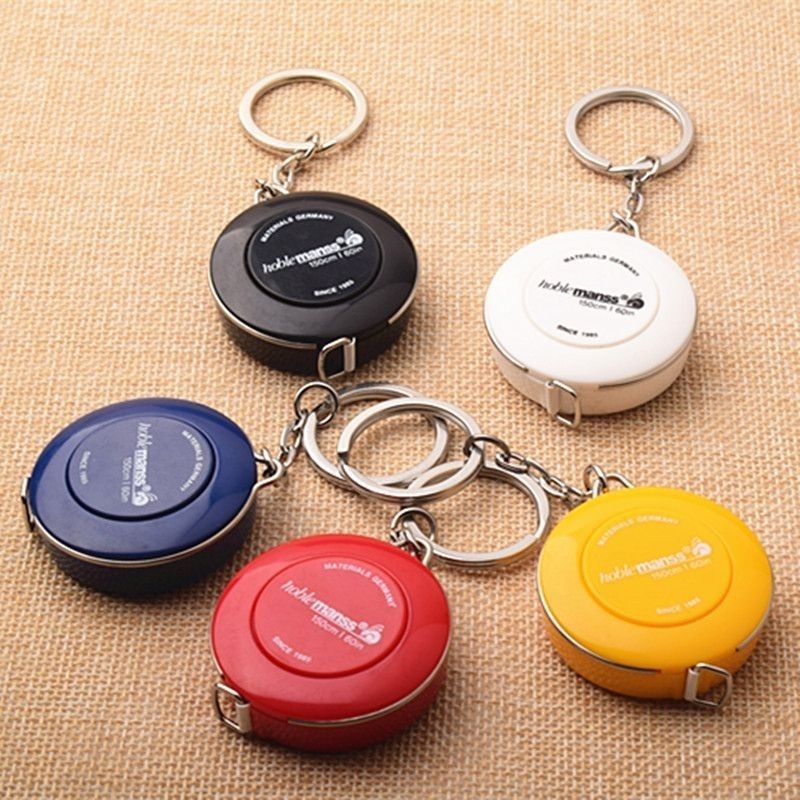 Mini kulcstartó automata visszahúzódó mérőszalag, műanyag test, varrásra, márka Powerful factory