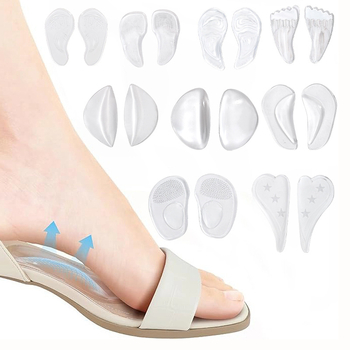 A14 Gel – Plăci transparente pentru arc, moi – pernă pentru partea din față a piciorului, talpă anti-fricțiune, potrivite pentru adidași, încălțăminte din piele și încălțăminte de lucru, personalizabile