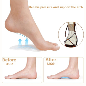 A14 Gelové priehľadné mäkké podložky pre klenbu – predná časť chodidla, proti trenie vložka, vhodné pre tenisky, kožené topánky a pracovné topánky, prispôsobiteľné