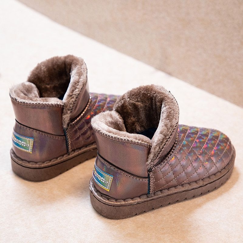 Fiúknak való sportcipő, mesterséges bőr felsőrész, téli vízálló, csúszásmentes, melegen tartó, 12–36 hónapos korosztálynak