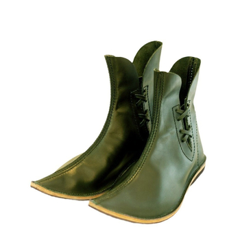 Botine cosplay scurte (Vârf ascuțit; partea superioară din PU artificial; toc plat; închidere cu șireturi; talpă din cauciuc)