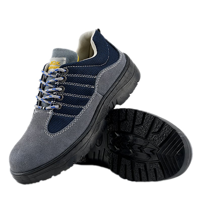Ανδρικά Παπούτσια Ασφαλείας Τεσσάρων Εποχών με Μεταλλικό Καπό, Προστασία Αντίκρουσης και Διατρήσεων, Άνω Μέρος από Suede Δέρμα, Αντιολισθητική Σόλα Καουτσούκ