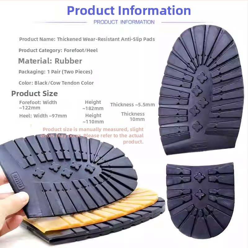 Lepiace ná podrážku pre horolezecké topánky – guma, odolné voči opotrebeniu, protišmykové, zväčšené, pre predný a zadný okraj podrážky