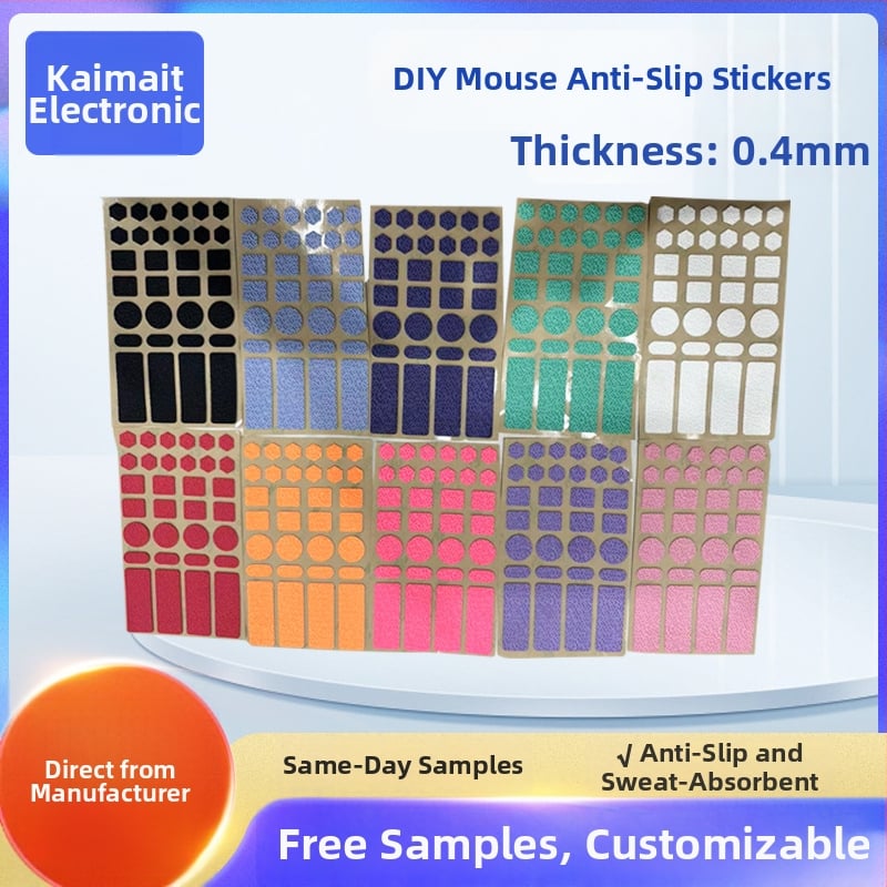 Fishbone DIY αυτοκόλλητα αντιολισθητικά για ποντίκι, πάχος 0,4 мм, συμβατά με Logitech, απορροφούν τον ιδρώτα και έχουν αντιολισθητική επιφάνεια, χύτευση με έγχυση, επεξεργασία OEM