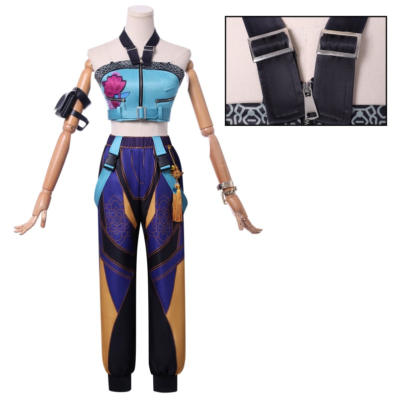 Costum Cosplay Zoe din grupul K-Pop Demon Slayer - amestec poliester (50-70% + 30-50%), Brand Many, Lansare vară 2025, Pentru femei