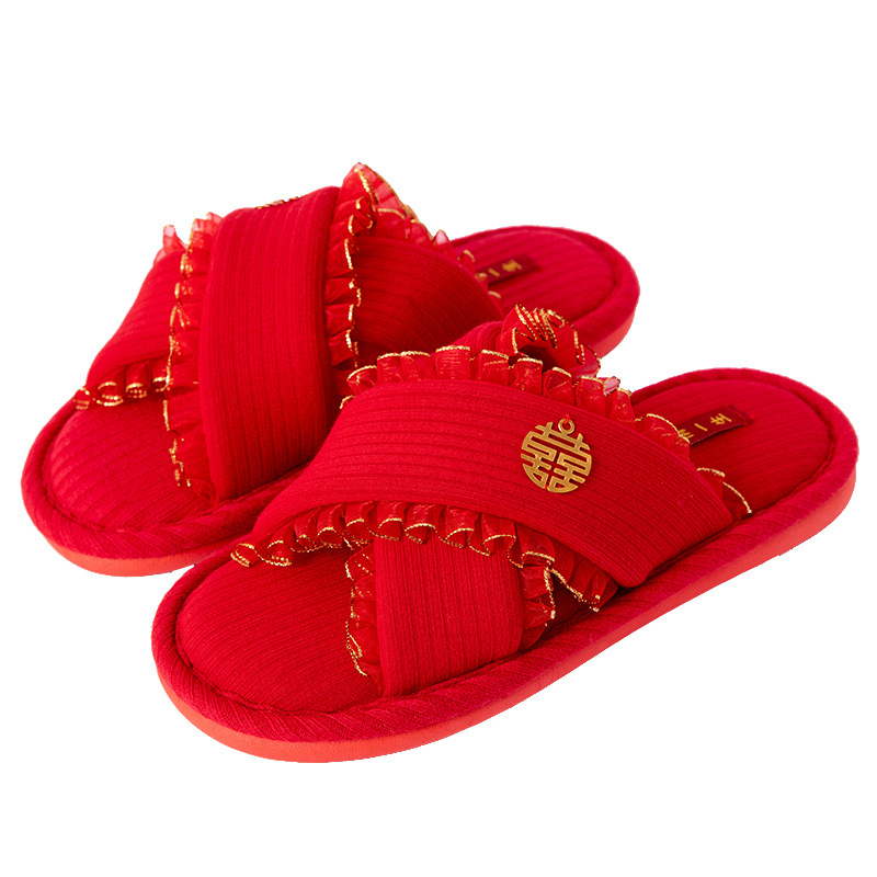 Vjenčane papuče za par, unisex – nubuk gornji dio, PVC potplat, EVA srednji sloj, protuklizne
