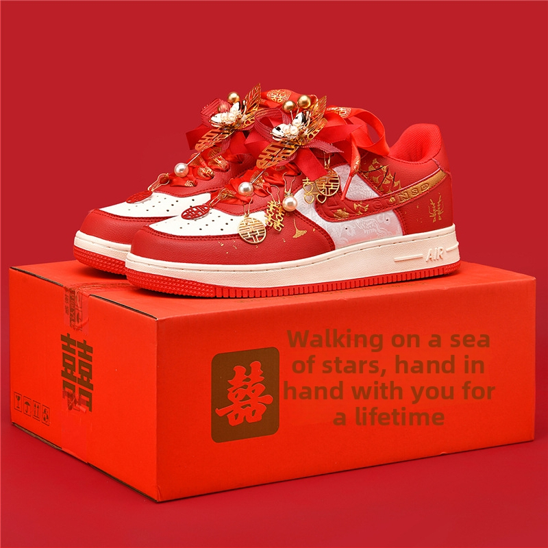 Svadobné tenisky pre pár, unisex, vrchný diel z sieťoviny, podrážka z gumy