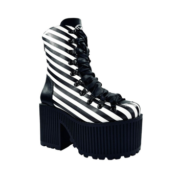 Pantofi cu platformă Lolita Punk Cosplay — vârf ascuțit, partea superioară PU, talpă din material compozit, platformă cu toc tip tort, înălțime toc peste 8 cm