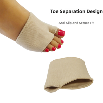 Podložka na prednú časť chodidla (Forefoot Socks) - hrubšia elastická tkanina + SEBS; polotielka; vhodná pre športové topánky, kožené topánky, čižmy, sandále