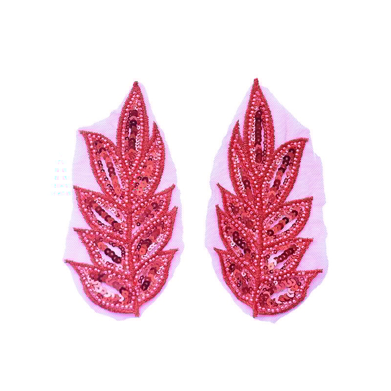 Δαντελένια εφαρμογή με χάντρες σε άνθος – Πολυεστέρας; κατάλληλη για νυφικά φορέματα, αξεσουάρ μαλλιών, παπούτσια, ρούχα, DIY; Μάρκα Jin Han Xuan