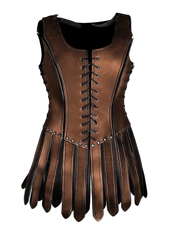 Γυναικείο COSPLAY φόρεμα με δερμάτινη πανοπλία – μεσαιωνικο-αναγεννησιακό σκηνικό κοστούμι, Foot curb, ενήλικες, Χειμώνας 2023