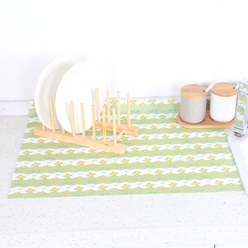 Самозалепващи противохлъзващи се подложки за кухня и баня, полиестер, квадратна форма, печатни мотиви за плочки: океан, геометрия, облаци, карикатури, растения, миещи се