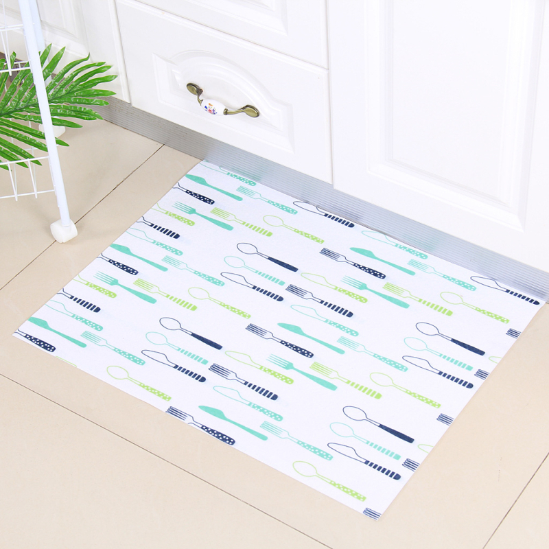 Самозалепващи противохлъзващи се подложки за кухня и баня, полиестер, квадратна форма, печатни мотиви за плочки: океан, геометрия, облаци, карикатури, растения, миещи се