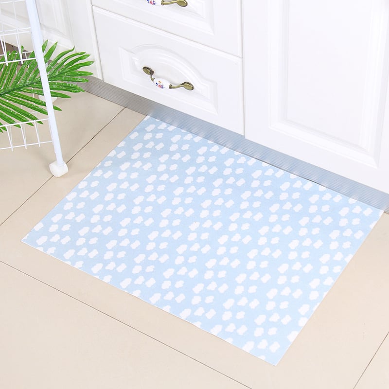 Самозалепващи противохлъзващи се подложки за кухня и баня, полиестер, квадратна форма, печатни мотиви за плочки: океан, геометрия, облаци, карикатури, растения, миещи се