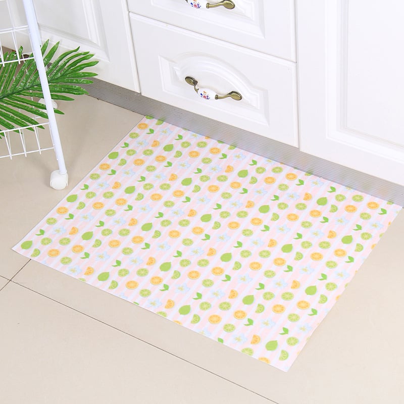 Самозалепващи противохлъзващи се подложки за кухня и баня, полиестер, квадратна форма, печатни мотиви за плочки: океан, геометрия, облаци, карикатури, растения, миещи се