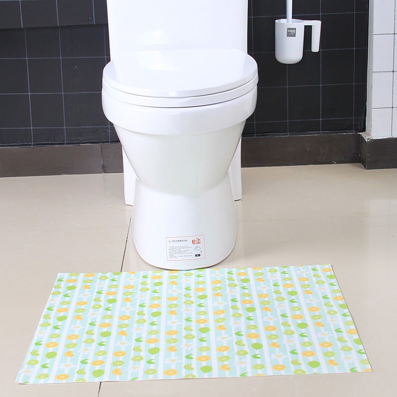 Самозалепващи противохлъзващи се подложки за кухня и баня, полиестер, квадратна форма, печатни мотиви за плочки: океан, геометрия, облаци, карикатури, растения, миещи се