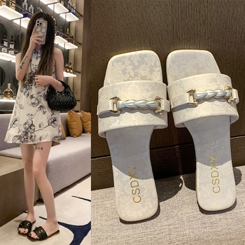 Slapi de plajă pentru femei, cu partea superioară PU, talpă din cauciuc, închidere cu un singur pas, culoare solidă, toamnă 2024