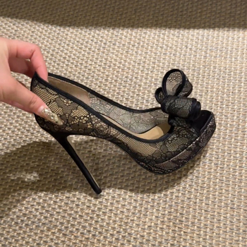 Rimske sandale s PU gornjim dijelom, špičat nos, tanak potpetica 6–8 cm, korejski stil
