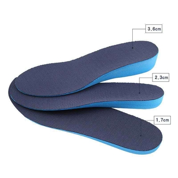 PU ulošci za povećanje visine za muškarce i žene, nevidljiva unutarnja podloga za povećanje visine, mekano apsorbiranje udaraca, model 011, dimenzije 1.7 cm × 2.3 cm × 3.6 cm