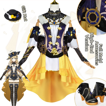 Navia cosplay kostým pre Genshin Impact Fontaine – kompletný set, polyesterová látka (95%+), japonský štýl, leto 2024