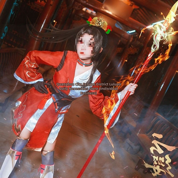 Sada cosplay kostýmov pre hry a animáciu – Harajuku štýl, chenille textil, hlavná zložka Spandex, obsah hlavnej látky pod 30%