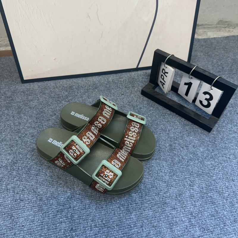 Sandale cu o curea, partea superioară PVC, talpă PVC, căptușeală din lână