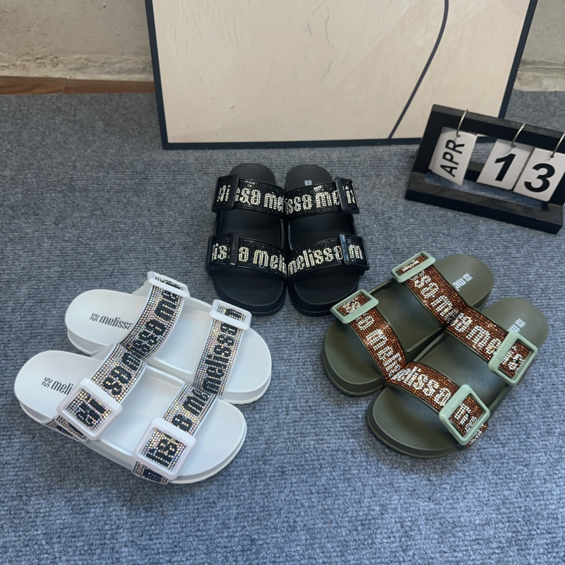 Sandale cu o curea, partea superioară PVC, talpă PVC, căptușeală din lână