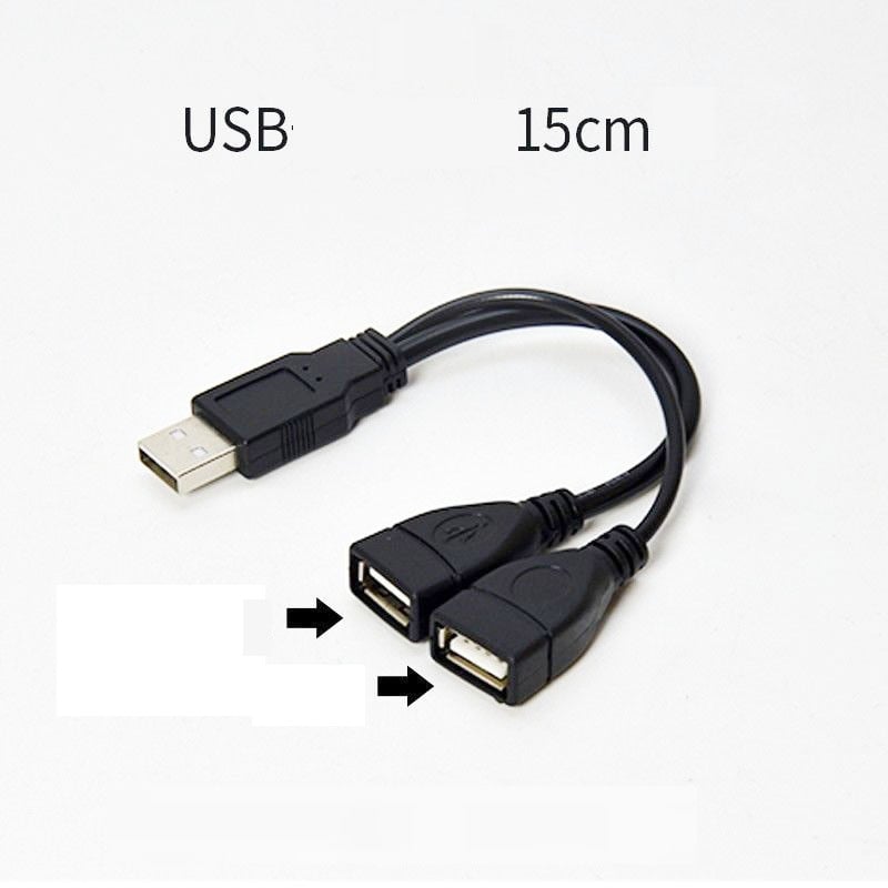 Καλώδιο επέκτασης USB 1-σε-2 αρσενικό/θηλυκό, καλώδιο δεδομένων USB 1-σε-2, καλώδιο φόρτισης, ασύρματη σύνδεση Tesla, εντελώς εκτός σύνδεσης.