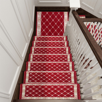 Mat za stepenice kvadratnog oblika, prugasti uzorak, poliestersko vlakno, skandinavski stil
