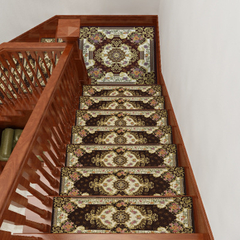 Mat za stepenice kvadratnog oblika, prugasti uzorak, poliestersko vlakno, skandinavski stil