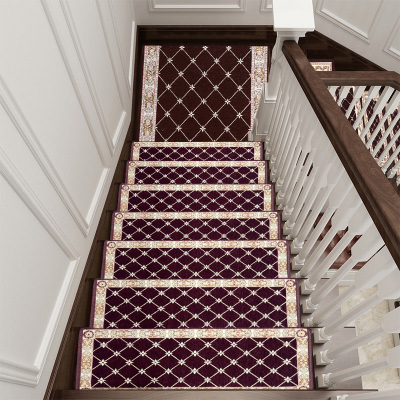 Mat za stepenice kvadratnog oblika, prugasti uzorak, poliestersko vlakno, skandinavski stil